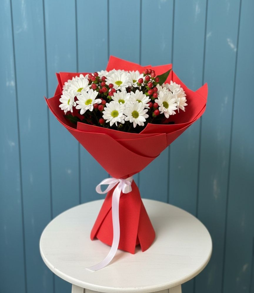 Букет цветов из: Хризантемы в Райки