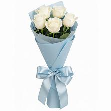 Букет 5 Белых роз Проуд в Райки
