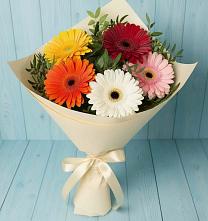 Букет цветов из:  Герберы в Райки