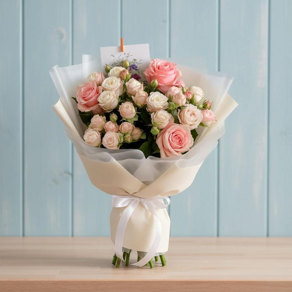 Букет цветов из: Розы в Райки