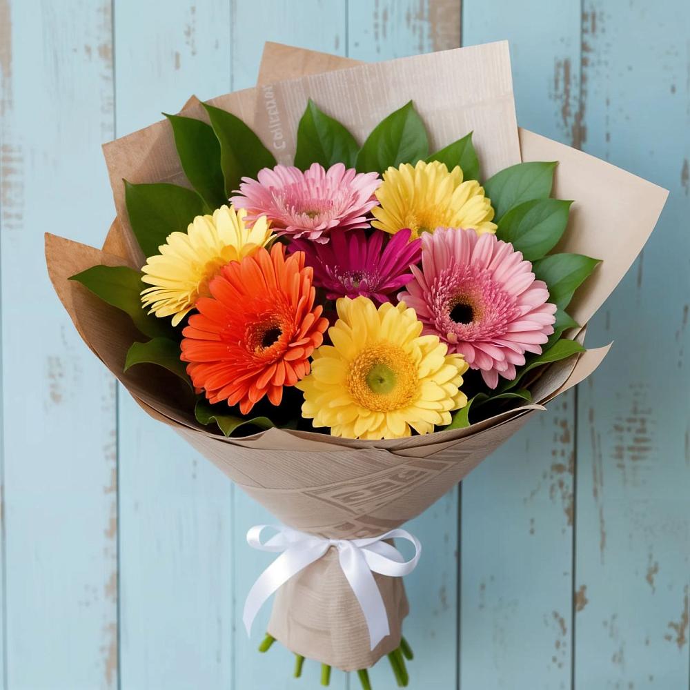 Букет цветов из: Герберы в Райки