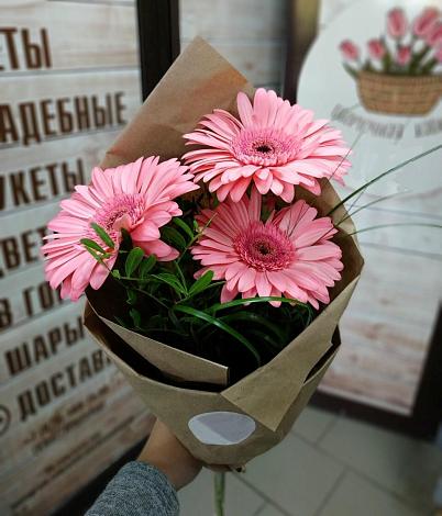 Букет цветов из: Герберы в Райки