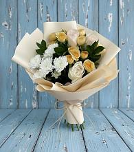 Букет цветов из:  Розы и Хризантемы в Райки