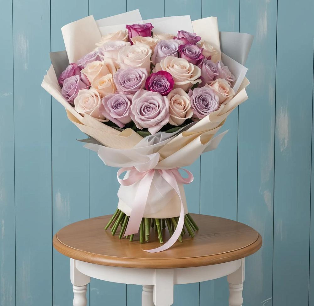 Букет цветов из: Розы в Райки