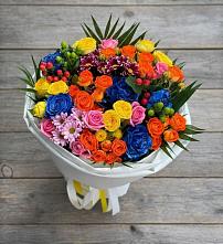 Букет цветов из:  Розы и Хризантемы в Райки