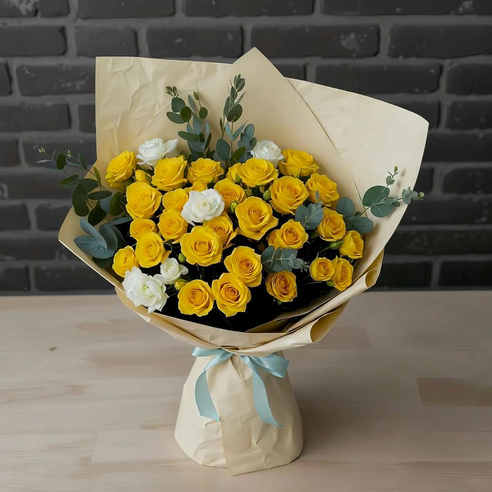 Букет цветов из: Розы в Райки