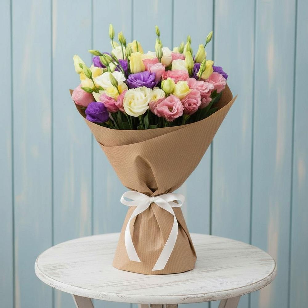 Букет цветов из: Лизиантусы в Райки