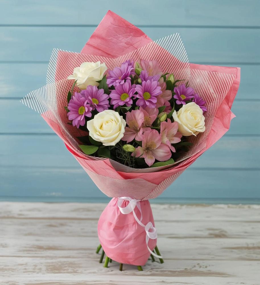 Букет цветов из: Герберы в Райки