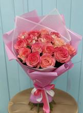 Букет 15 Розовых роз Равель в Райки