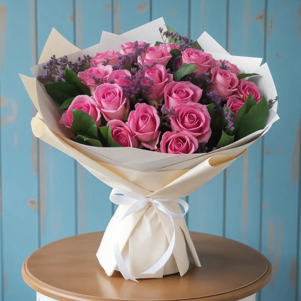 Букет цветов из: Розы в Райки