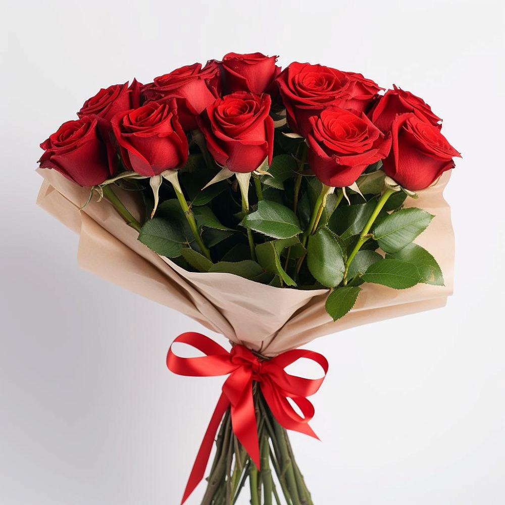 Букет 11 Красных роз Эдлесс Лав в Райки